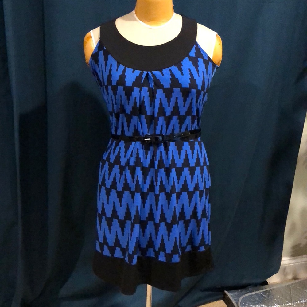 Blue and black dress. Size 6.